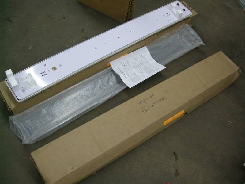 lot 122 image: Pair Kason Moisture Proof Flourescent Fixtures