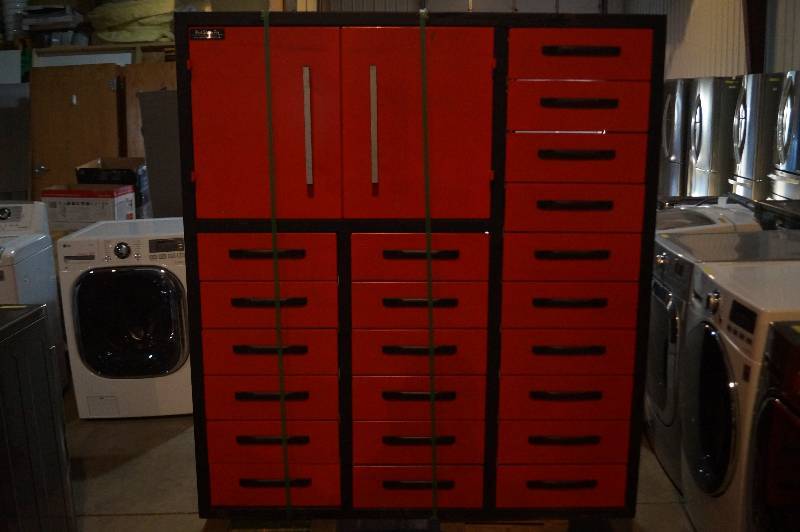 Red All Metal Storage Cabinet