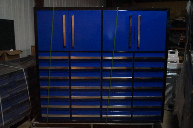 Blue All Metal Storage Cabinet