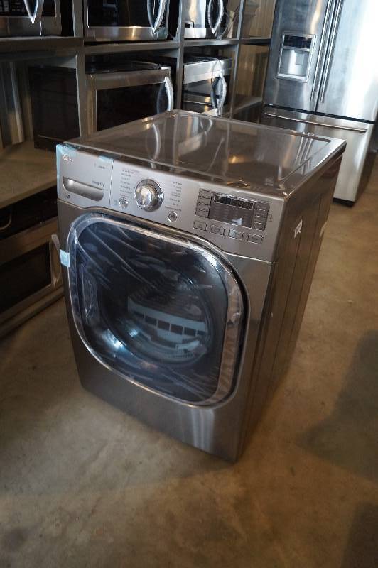 LG Electric Dryer with Steam in Graphite Steel