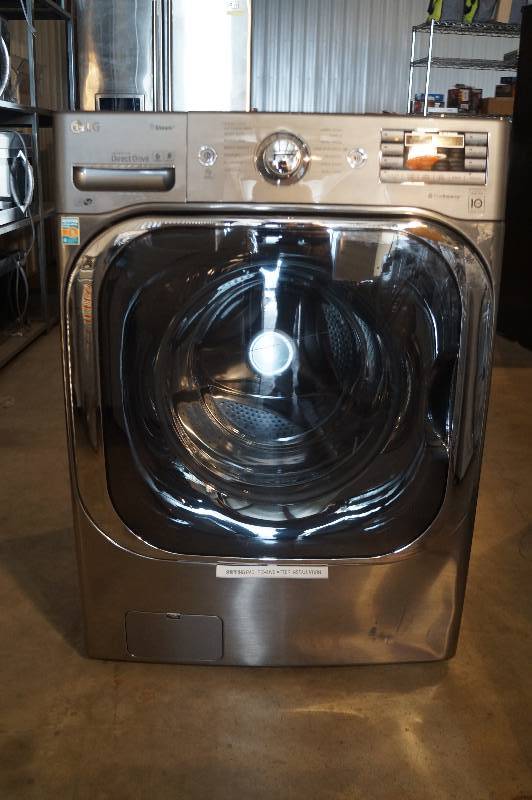 LG High-Efficiency Front Load Washer with Steam in Graphite Steel