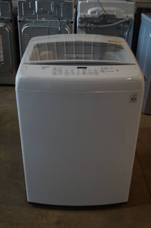 LG High-Efficiency Front Control Top Load Washer in White
