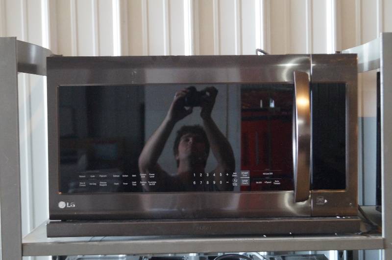 Over the Range Microwave in Black Stainless Steel