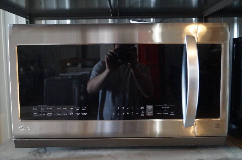Over the Range Microwave in Black Stainless Steel