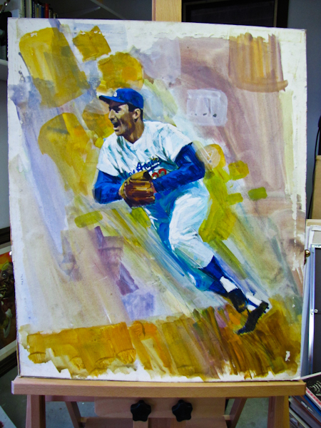 lot 4 image: original Illustration, LA Dodger