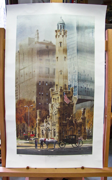 lot 50 image: Artist Dave Riebe signed & numbered edition lithograph art print