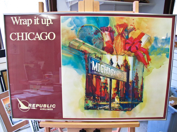 lot 51 image: Framed Poster. Commissioned by Republic Airlines 1980
