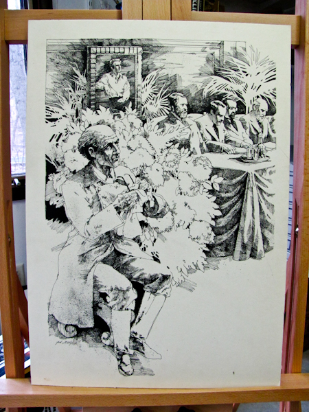 lot 63 image: Signed Original commercial art drawing