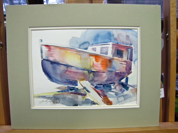 lot 101 image: Original Watercolor, signed The Old Boat