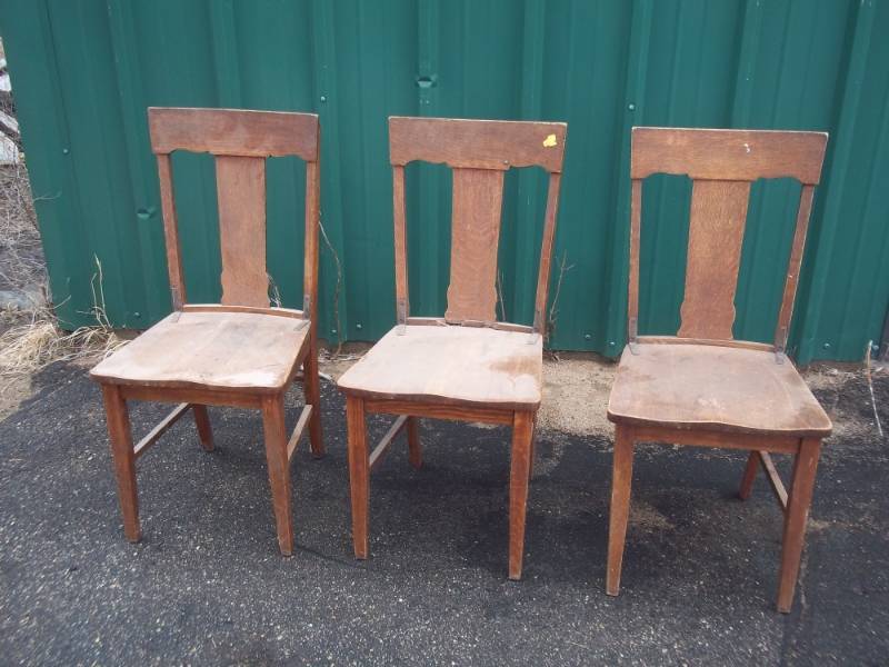 3 Wood table chairs restoration and repair