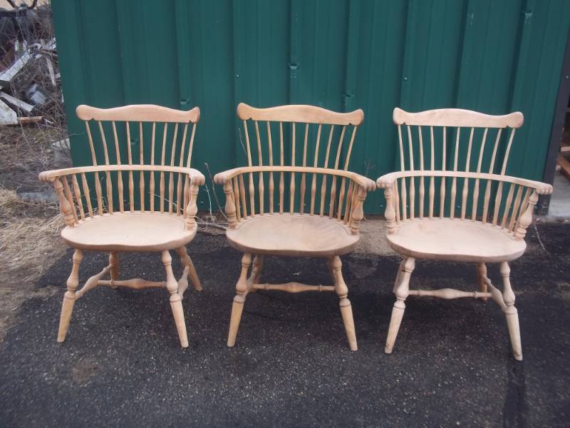 3 Wood chairs restoration and repair