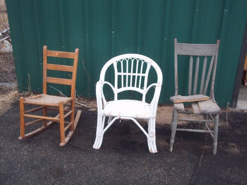 Set of 3 assorted chairs restoration and repair
