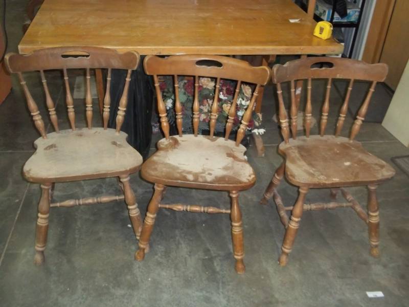 3 Wood Chairs
