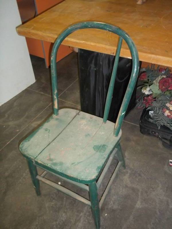 1 Wood Chair green