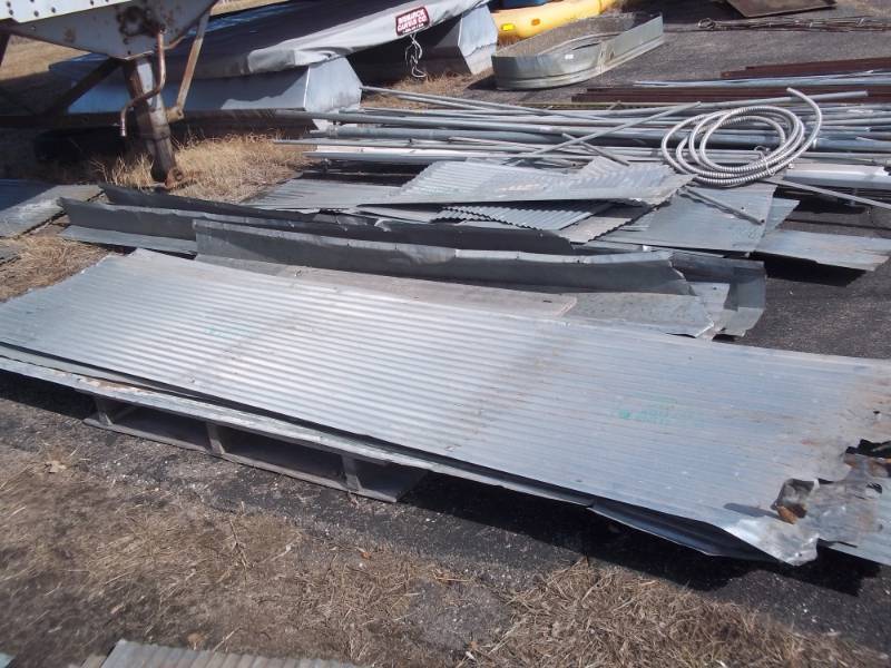 10 Sheets and corners with assorted pieces of Sheet Metal RoofingSiding