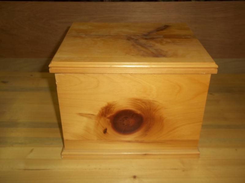 Wood Urn Pine Box 10 12x9x8 12