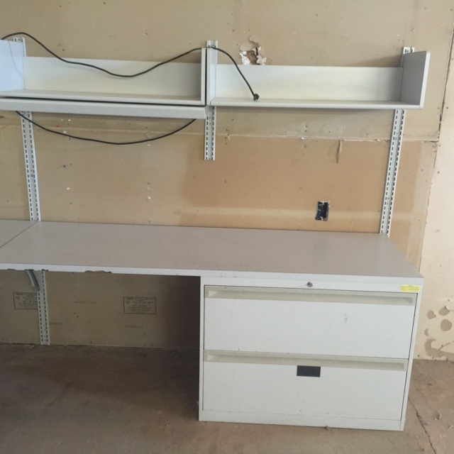 Desk and File cabinet