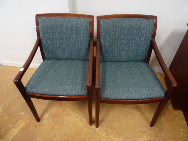 2 Matching Wood Framed Side Chairs