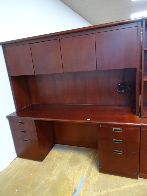 Cherry Wood Finish Credenza