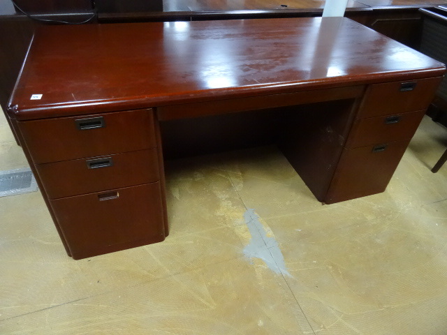 Cherry Wood Finish Office Desk
