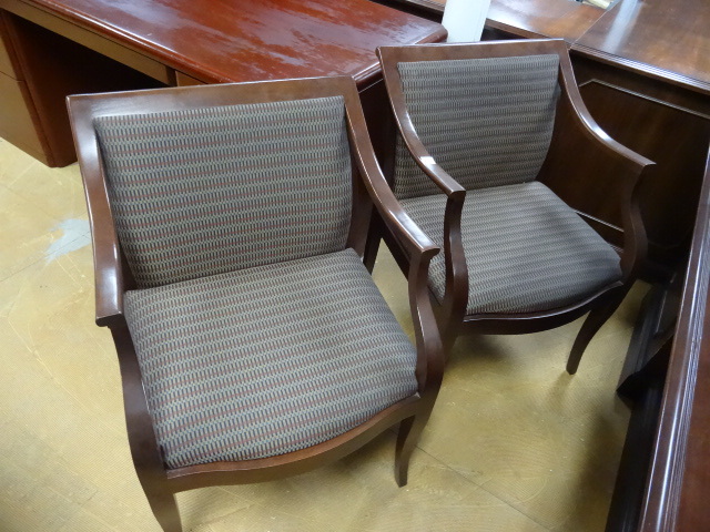 2 Matching Wood Framed Side Chairs