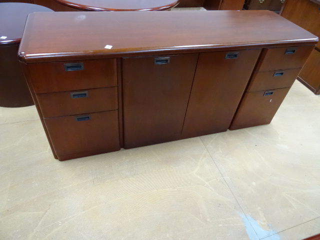 Cherry Wood Finish Office Credenza