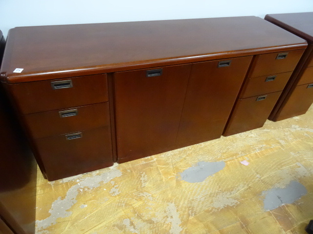 Cherry Wood Finish Office Credenza