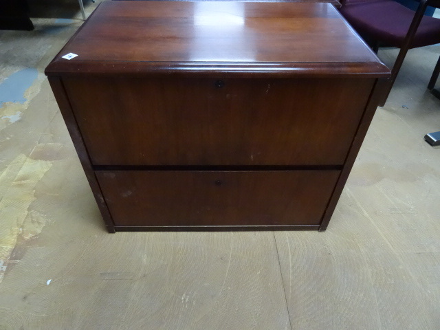 36 Wood 2 Drawer Lateral File