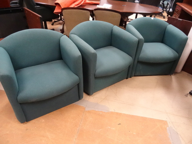 3  Matching Cushioned  Chairs