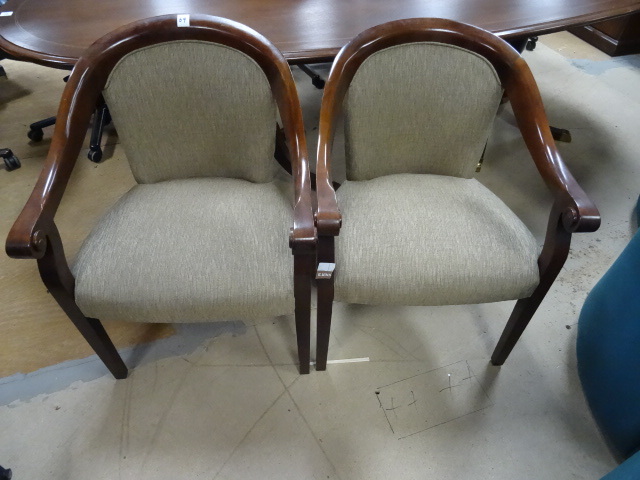 2 Matching Wood Framed Side Chairs