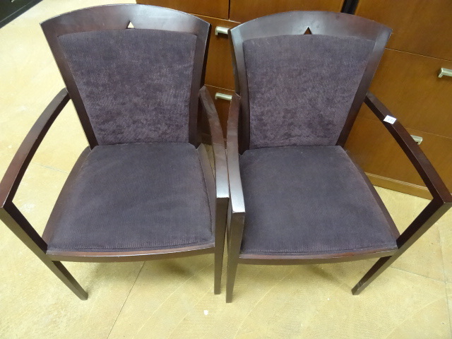 2 Matching Wood Framed Side Chairs