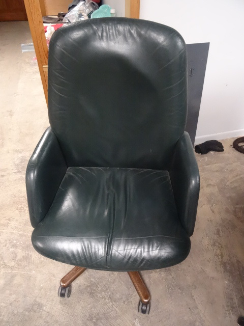 3 Cushioned Office Chairs on Wheels