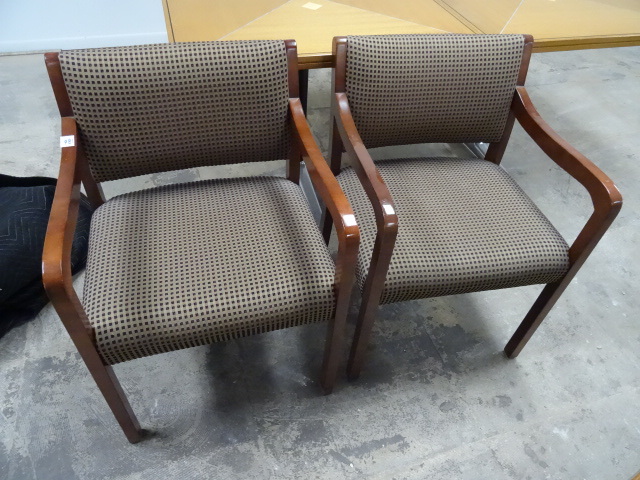2 Matching Wood Framed Side Chairs