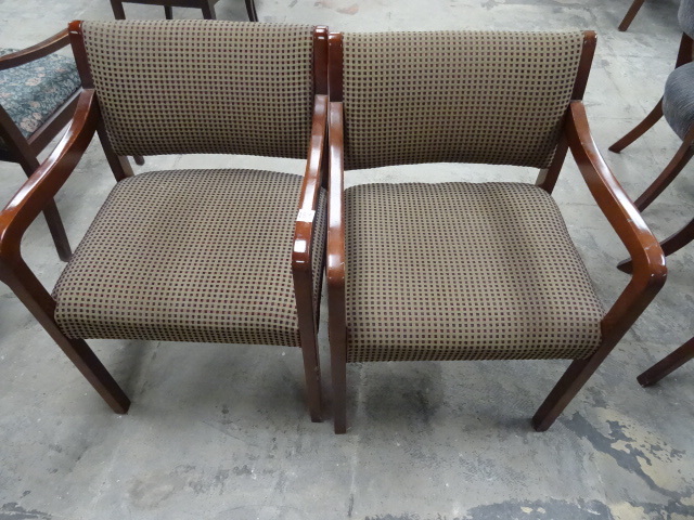 2 Matching Wood Framed Side Chairs