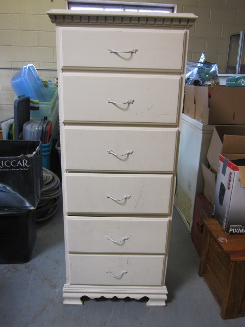 Wooden Six Drawer Armoire