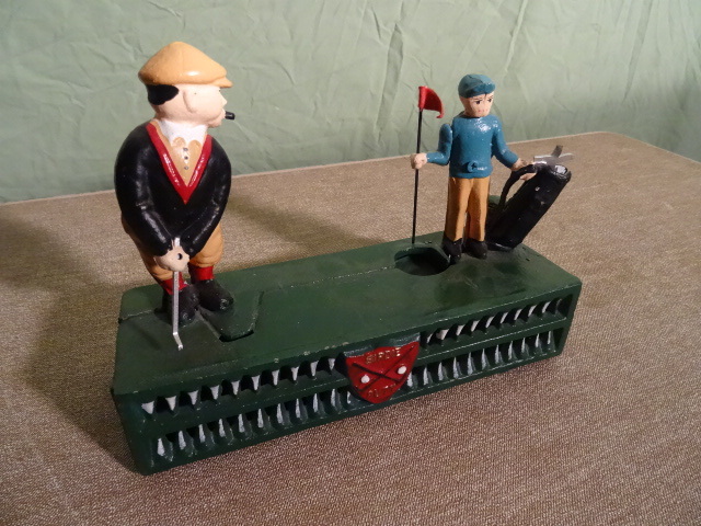 lot 43 image: Cast Iron Coin Bank Reproduction