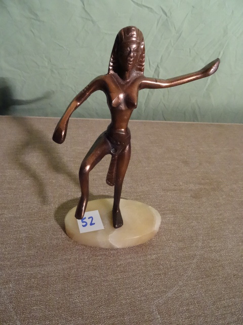 lot 52 image: Bronze Egyptian Statue 9 Tall