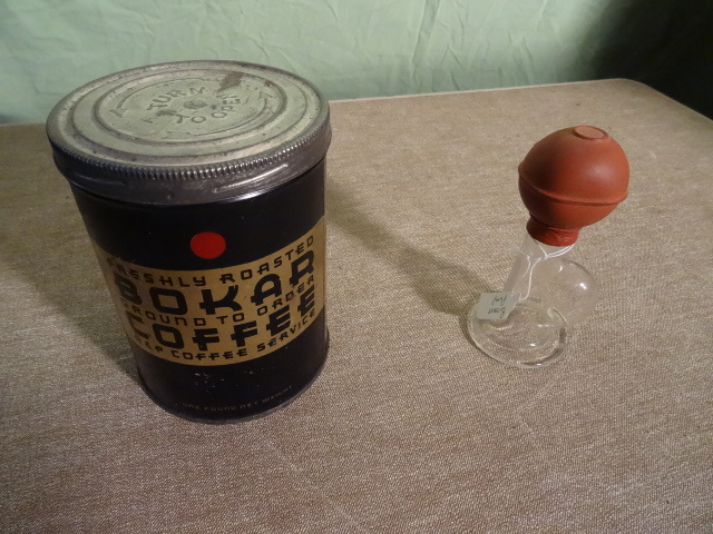 lot 74 image: Bokar Coffee Can. Vintage Breast Pump