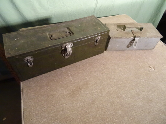 lot 112 image: 2 Metal Boxes One for Storage