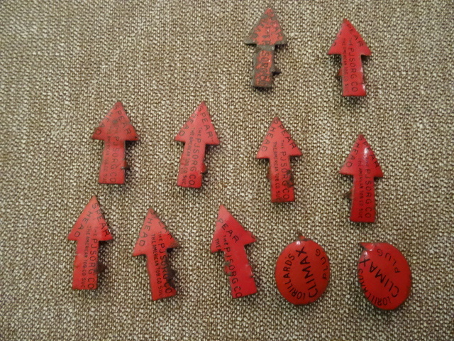 lot 157 image: Misc Tobacco Tags Metal