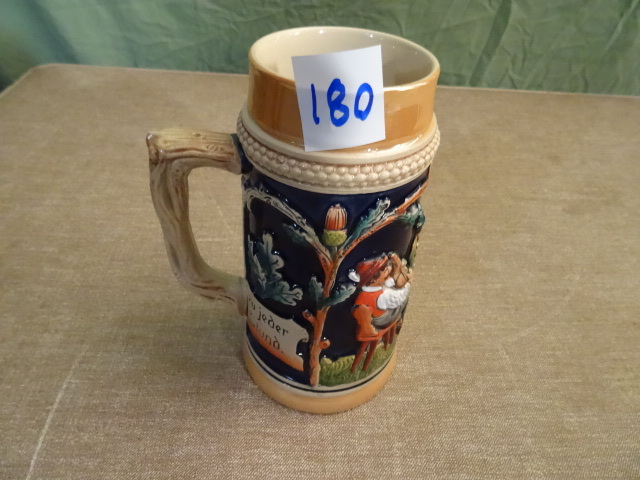 lot 180 image: Ceramic Beer Stein From Western Germ