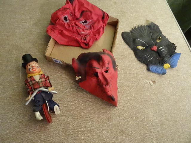 lot 183 image: Vintage Halloween Masks,