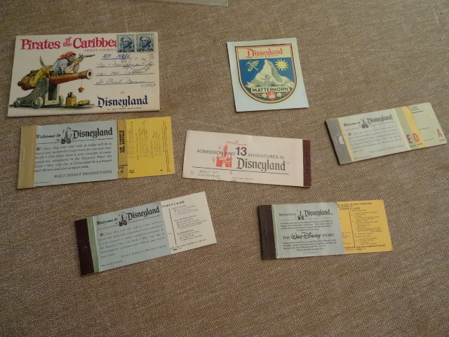 lot 230 image: Disneyland Ticket Books and Post Cards