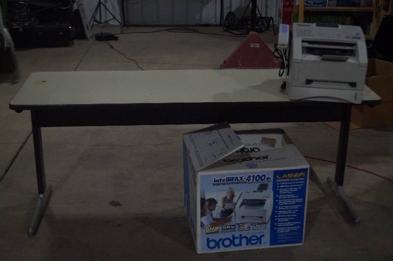 lot 10 image: Brother Fax & Computer Table