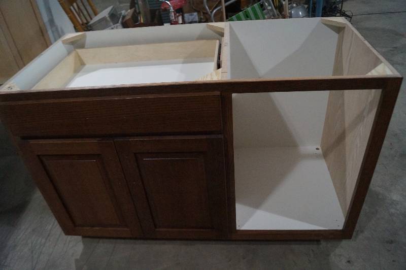lot 43 image: New Dark Oak Base Cabinet