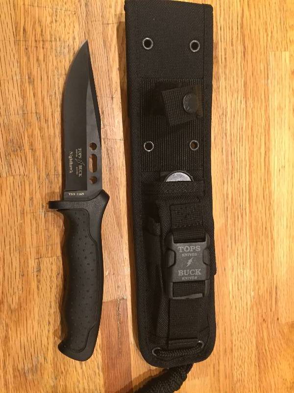 lot 30 image: TOPSBuck Fixed Blade Black Tactical Knife