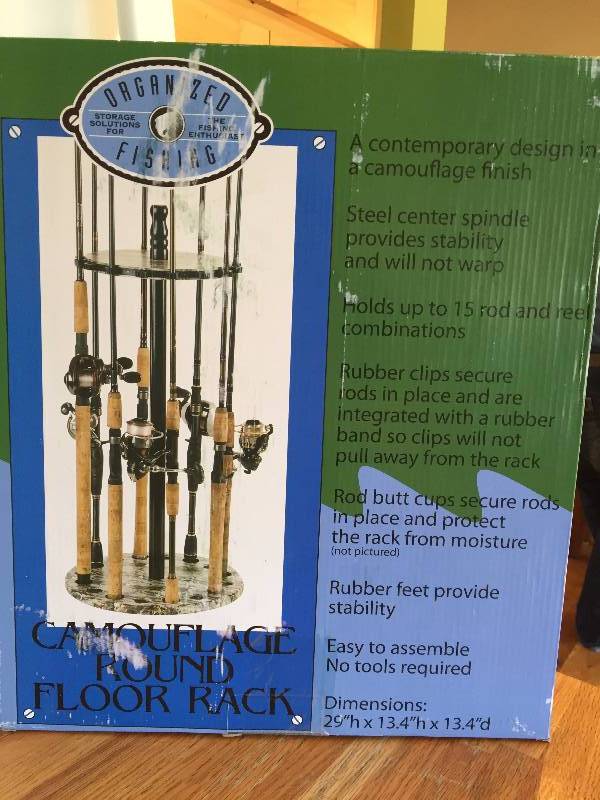 lot 42 image: Floor Rack Fishing Pole Holder