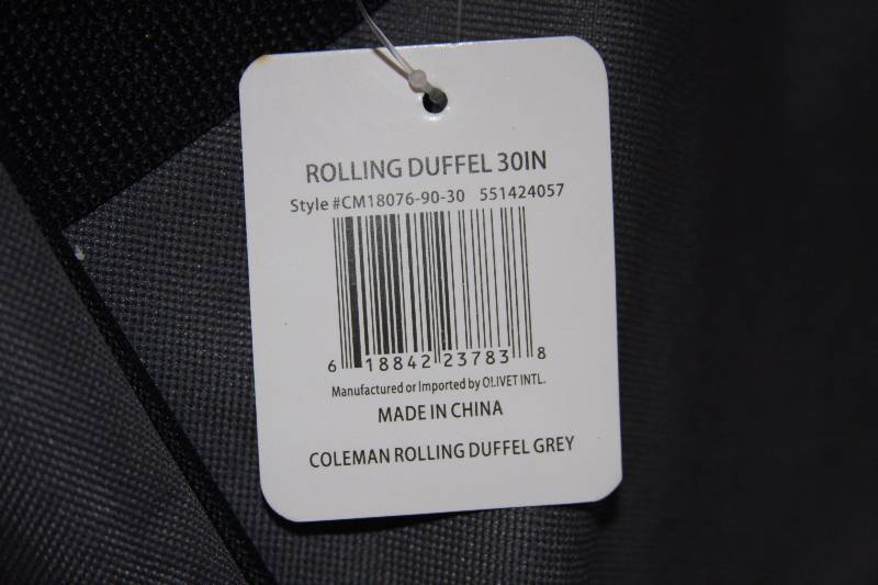 Coleman Rolling, Zippered Duffel Bag