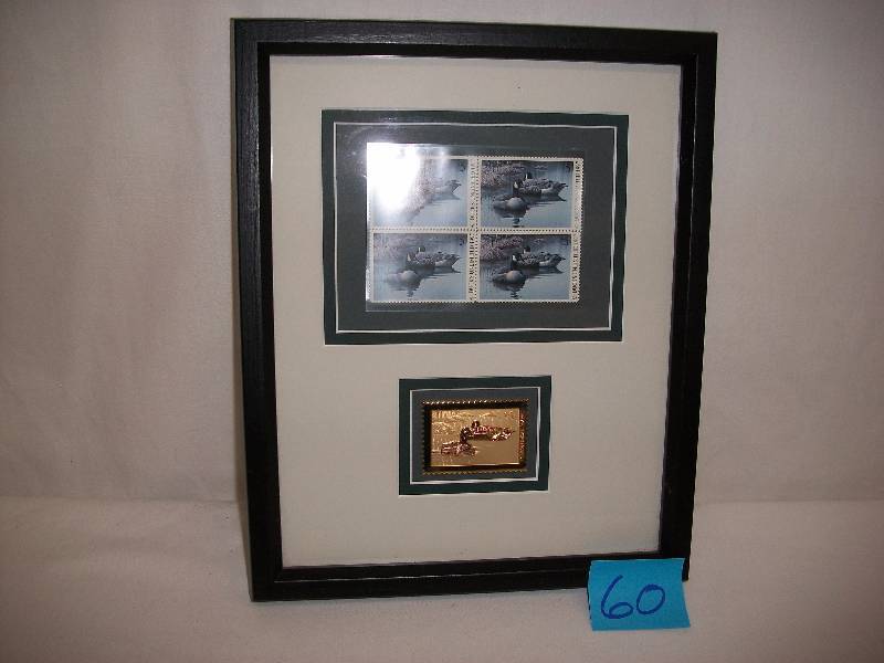 Ducks Unlimited Framed Gold Plated Duck Stamp