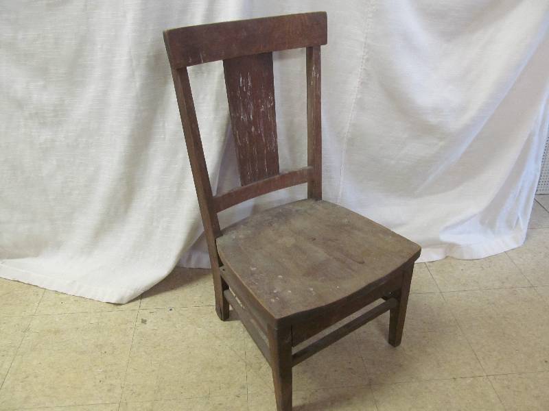 lot 95 image: vintage wood chair